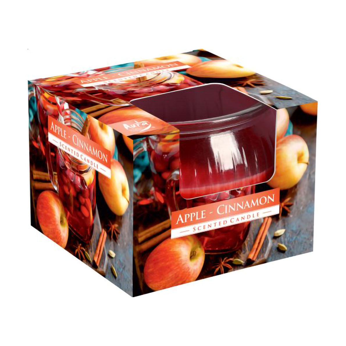 Ароматична свічка Bispol Scented Candle Apple-Cinnamon, 80 г (sn69-87)