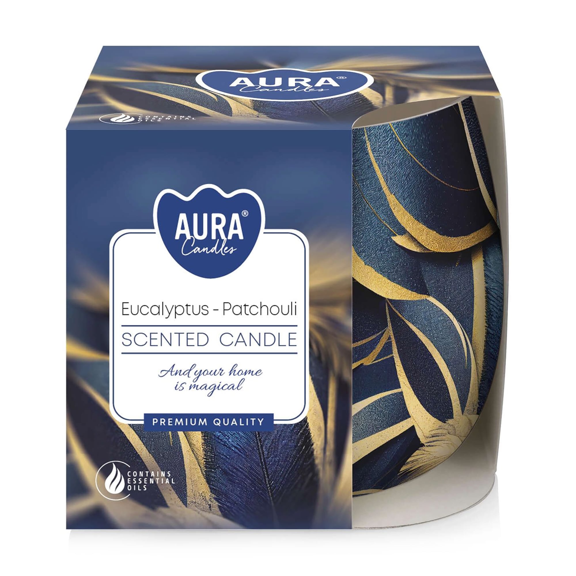 Ароматична свічка Bispol Scented Candle Aura Eucalyptus-Patchouli, 100 г (SN71S-60)