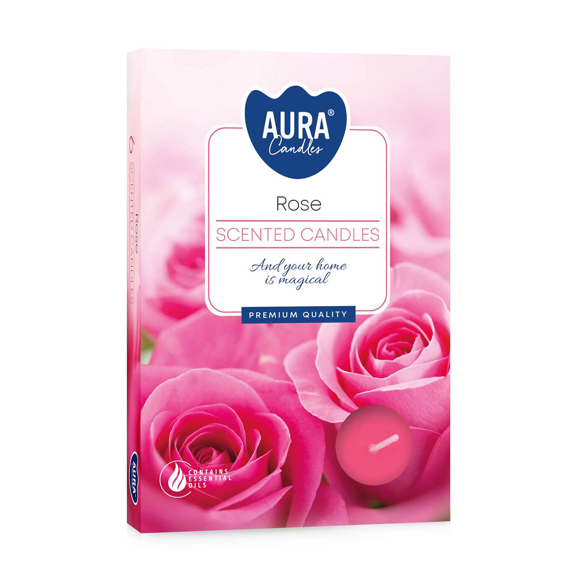 Ароматична свічка Bispol Scented Candle Rose, 6 шт (p15-78)